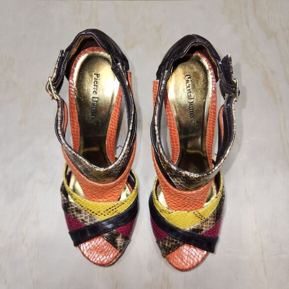 Pierre Dumas Multi-Color Heeled Shoe Women's Size 7.5 M - Picture 11 of 11